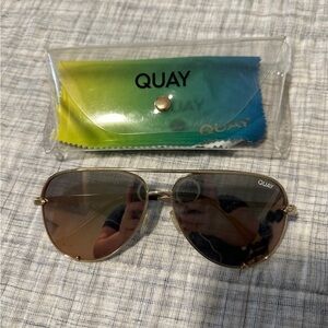 Quay Australia Gold and Black Sunglasses